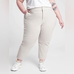 Athleta Stellar Straight Crop Pant Beige Size: 24 Ankle Length NWOT $129